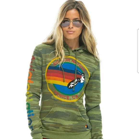 Aviator Nation Tops - Aviator Nation Camo Pullover Hoodie – Size Large – Unisex